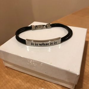 It is what it is sterling silver bracelet